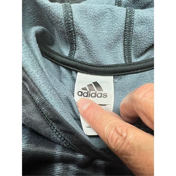 🔥5/20 🔥 Adidas Kids Hoodie Sweatshirt Sz 10/12 Black/Gray - Picture 3 of 6